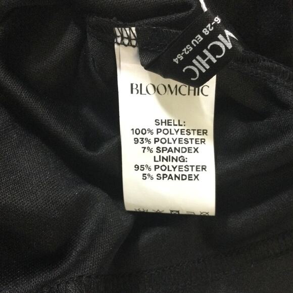 BLOOMCHIC 22-24 3X Plus Luxe Mesh Pleated Elastic Waist Wrap Midi Dress NWT B101 - Picture 10 of 10